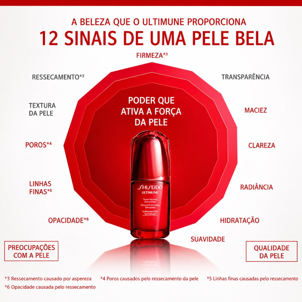 Shiseido Ultimune Sérum Facial - Fortalece, Hidrata e Revitaliza a Pele 50ml