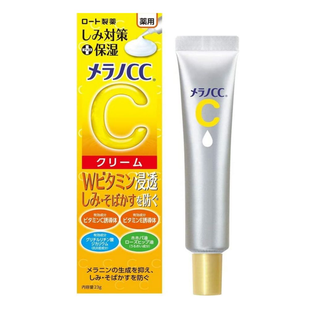 Melano CC Creme Facial Japonês Vitamina C Anti manchas Original Rohto 23g.