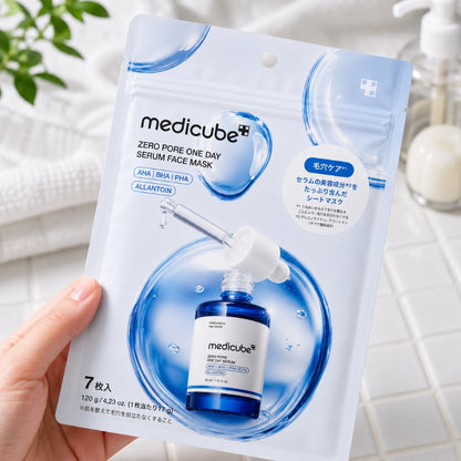 Medicube Zero Pore One Day Serum Face Mask ｜Máscara Facial para Poros (7 unidades)